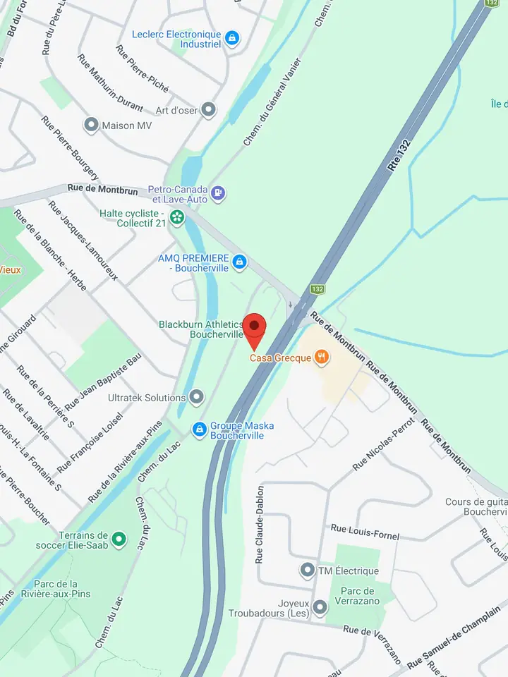 Carte du gym sélectionné